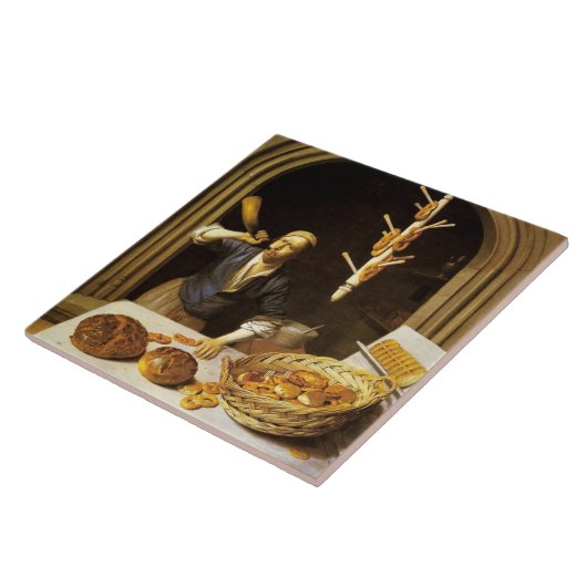 ANTIEK OVEN BAKER, BAKERY BREAD SHOP TEGELTJE (Zijkant)