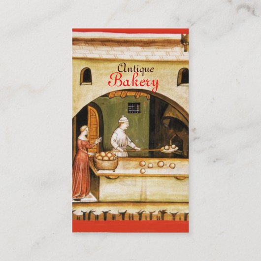 ANTIEK OVEN BAKER, BAKERY BREAD SHOP VISITEKAARTJE (Achterkant)