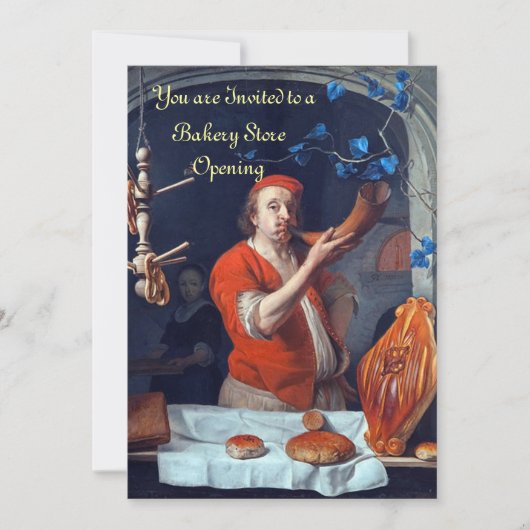 ANTIEK OVEN BAKERY BREAKFEAST PARTY KAART (Voorkant)