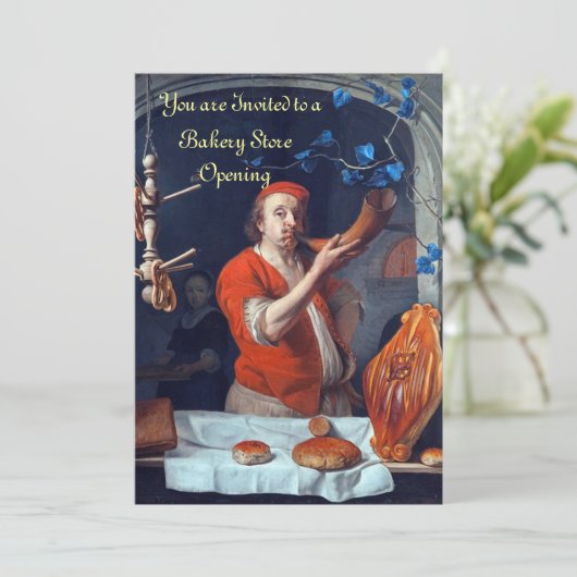 ANTIEK OVEN BAKERY BREAKFEAST PARTY KAART (Staand voorkant)