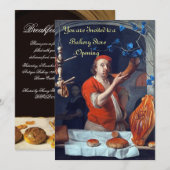 ANTIEK OVEN BAKERY BREAKFEAST PARTY KAART (Voorkant / Achterkant)