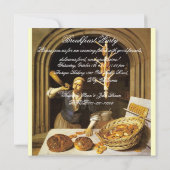 ANTIEK OVEN BAKERY BREAKFEAST PARTY KAART (Achterkant)