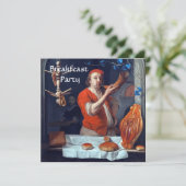 ANTIEK OVEN BAKERY BREAKFEAST PARTY KAART (Staand voorkant)