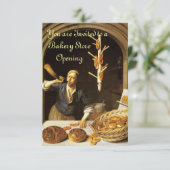 ANTIEK OVEN BAKERY BREAKFEAST PARTY RSVP KAART (Staand voorkant)