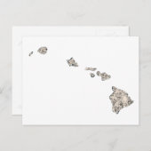 Antiek overzicht van de  Afbeeldingen in Hawaii Briefkaart (Voorkant / Achterkant)