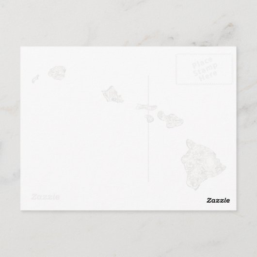 Antiek overzicht van de  Afbeeldingen in Hawaii Briefkaart (Achterkant)