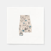 Antiek overzicht van de  Afbeeldingen van Alabama Servetten (Voorkant)