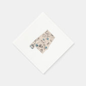 Antiek overzicht van de  Afbeeldingen van Alabama Servetten (Hoek)