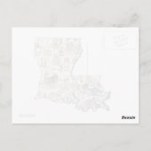 Antiek overzicht van de Afbeeldingen van Louisian Briefkaart (Achterkant)