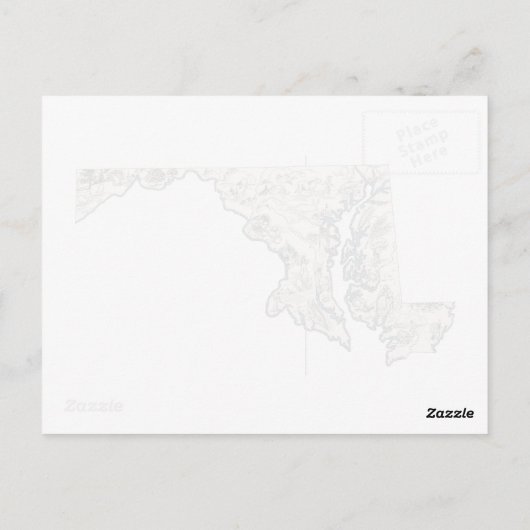 Antiek overzicht van de  Afbeeldingen van Maryland Briefkaart (Achterkant)