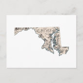 Antiek overzicht van de  Afbeeldingen van Maryland Briefkaart (Voorkant)