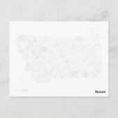 Antiek overzicht van de  Afbeeldingen van Montana Briefkaart (Achterkant)