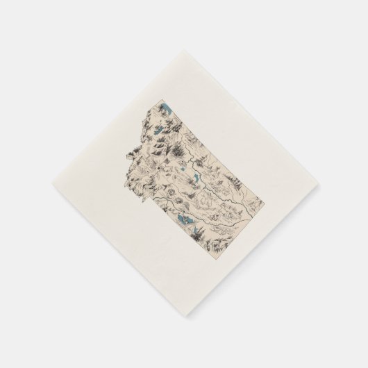 Antiek overzicht van de  Afbeeldingen van Montana Servet (Hoek)