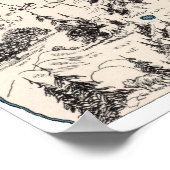  Antiek overzicht van de  kaart van het Afbeelding (Hoek)