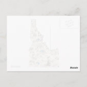 Antiek overzicht van de  staat Idaho  Afbeelding M Briefkaart (Achterkant)