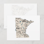 Antiek overzicht van de  staat van de  Afbeelding  Briefkaart (Voorkant / Achterkant)