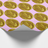 ANTIEK OWL paars Cadeaupapier (Hoek)