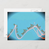 Antiek paard en Buggy 1870 Fantasy Trip op Neon Briefkaart (Voorkant / Achterkant)