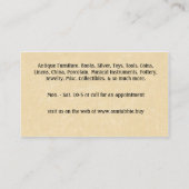 Antiek paard getrokken vervoer |  stijl visitekaartje (Achterkant)