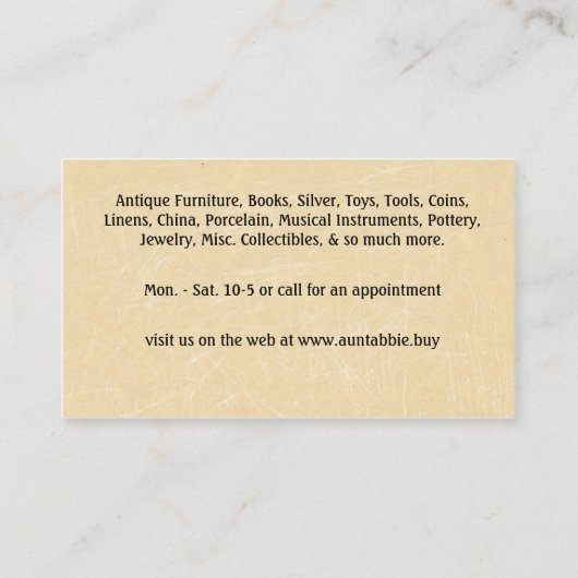 Antiek paard getrokken vervoer |  stijl visitekaartje (Achterkant)