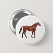 Antiek paarden - Thoroughbred Ronde Button 5,7 Cm (Voorkant /achterkant)