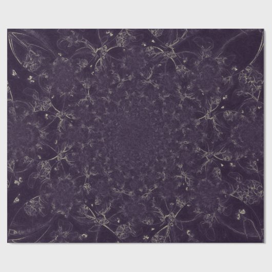  Antiek Paars Abstract Elegant Decoupage Cadeaupapier (Vlak)