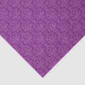 Antiek paars damast patroon tissuepapier (Detail)