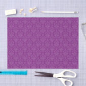 Antiek paars damast patroon tissuepapier (Craft)