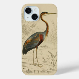 Antiek Paars Heron Travies Edouard Print iPhone 15 Case
