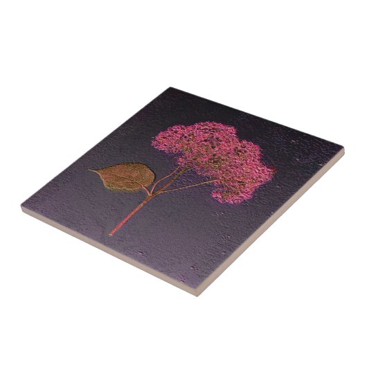  Antiek Paars metaal Tegeltje (Zijkant)