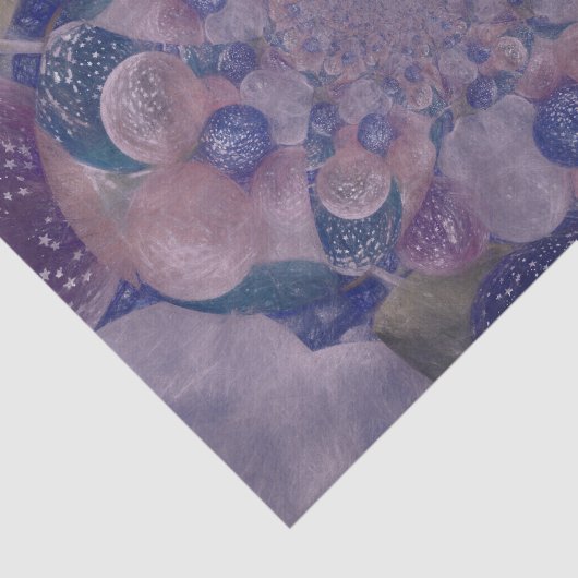 Antiek Paars roze ballonnen Tissuepapier (Detail)