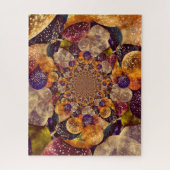 Antiek Paarse Abstracte goudballonnen Legpuzzel (Verticaal)