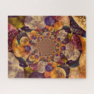 Antiek Paarse Abstracte goudballonnen Legpuzzel