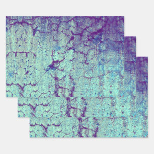  Antiek Paarse Blauwgroen Grunge Textuur Inpakpapier Vel