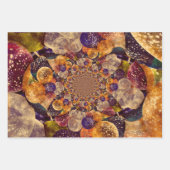  Antiek Paarse goudballonnen Kaleidoscoop Inpakpapier Vel (Voorkant 2)