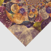 Antiek Paarse goudballonnen Kaleidoscoop Tissuepapier (Detail)