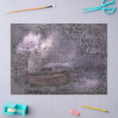 Antiek Paarse muziek van het Oude Manuscript Tissuepapier (Craft)