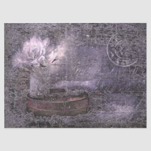 Antiek Paarse muziek van het Oude Manuscript Tissuepapier (Voorkant)