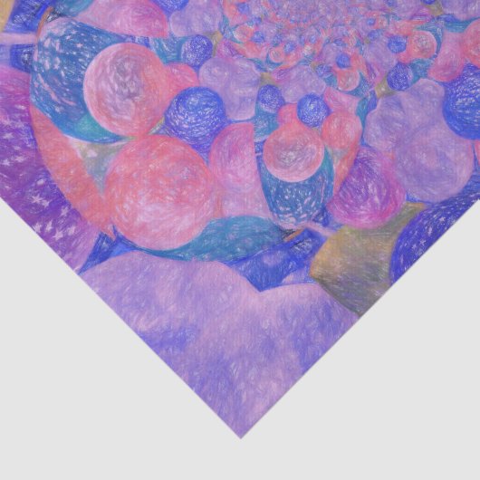  Antiek Paarse roze kunstballonnen Tissuepapier (Detail)