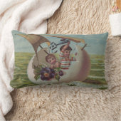 Antiek Paas Kaart Zeileieren Kinderen Kussen (Deken)