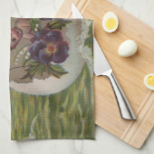 Antiek Paas Kaart Zeileieren Kinderen Theedoek (Quarter Fold)