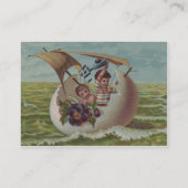 Antiek Paas Kaart Zeileieren Kinderen Visitekaartje (Achterkant)