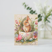Antiek paaskonijn Briefkaart (Staand voorkant)