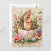 Antiek paaskonijn Briefkaart (Voorkant / Achterkant)