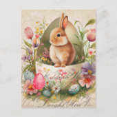 Antiek paaskonijn Briefkaart (Voorkant)