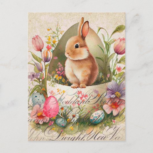 Antiek paaskonijn Briefkaart (Voorkant)