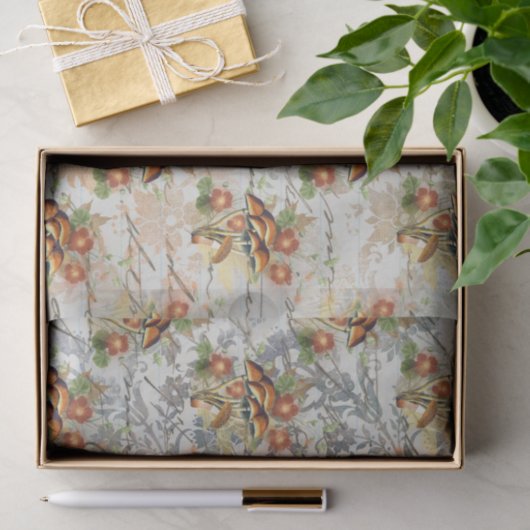 Antiek paddenstoelengroepdepapier tissuepapier (Geschenk)