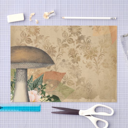Antiek paddenstoelontkoppelpapier tissuepapier (Craft)