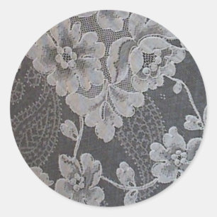 Antiek Paisley Alencon Lace Ronde Sticker