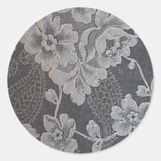 Antiek Paisley Alencon Lace Ronde Sticker
